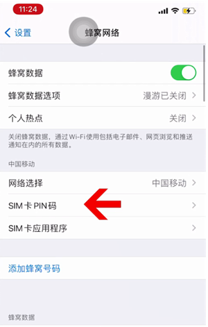 清原苹果14维修网分享如何给iPhone14的SIM卡设置密码 